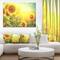 Designart - Sunflowers blooming on the field - Large Animal Canvas Art Print